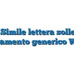 Fac Simile lettera sollecito pagamento generico Word