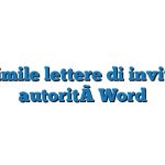 Fac Simile lettere di invito alle autorità Word