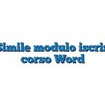 Fac Simile modulo iscrizione corso Word