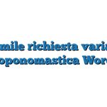 Fac Simile richiesta variazione toponomastica Word