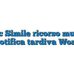 Fac Simile ricorso multa notifica tardiva Word