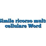 Fac Simile ricorso multa uso cellulare Word