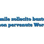 Fac Simile sollecito buste paga non pervenute Word