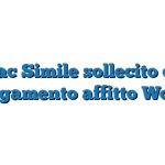 Fac Simile sollecito di pagamento affitto Word