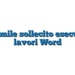 Fac Simile sollecito esecuzione lavori Word