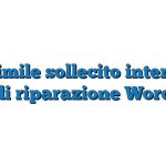 Fac Simile sollecito intervento di riparazione Word