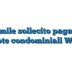 Fac Simile sollecito pagamento quote condominiali Word