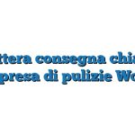 Lettera consegna chiavi impresa di pulizie Word