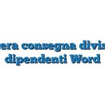 Lettera consegna divise ai dipendenti Word