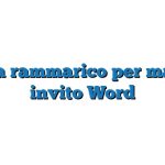 Lettera rammarico per mancato invito Word