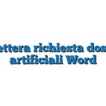 Lettera richiesta dossi artificiali Word