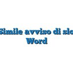 Fac Simile avviso di sloggio Word