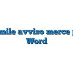 Fac Simile avviso merce pronta Word