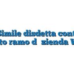 Fac Simile disdetta contratto affitto ramo d’azienda Word