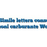 Fac Simile lettera consegna buoni carburante Word