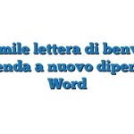 Fac Simile lettera di benvenuto in azienda a nuovo dipendente Word