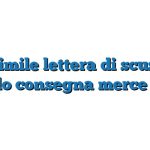 Fac Simile lettera di scuse per ritardo consegna merce Word