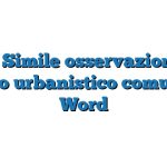 Fac Simile osservazioni al piano urbanistico comunale Word