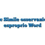 Fac Simile osservazioni esproprio Word