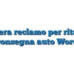 Lettera reclamo per ritardo consegna auto Word