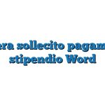 Lettera sollecito pagamento stipendio Word