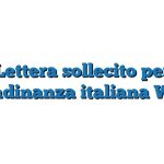 Lettera sollecito per cittadinanza italiana Word