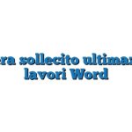 Lettera sollecito ultimazione lavori Word