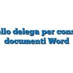 Modello delega per consegna documenti Word