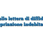 Modello lettera di diffida per appropriazione indebita Word