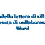 Modello lettera di rifiuto proposta di collaborazione Word