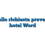 Modello richiesta preventivo hotel Word