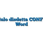 Modulo disdetta CONFSAL Word