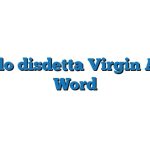 Modulo disdetta Virgin Active Word