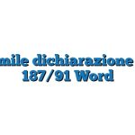 Fac Simile dichiarazione DPCM 187/91 Word