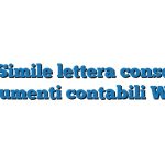 Fac Simile lettera consegna documenti contabili Word