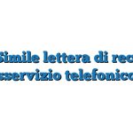 Fac Simile lettera di reclamo per disservizio telefonico Word