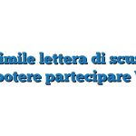 Fac Simile lettera di scuse per non potere partecipare Word