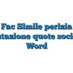 Fac Simile perizia rivalutazione quote societarie Word