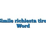 Fac Simile richiesta tirocinio Word