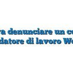 Lettera denunciare un collega al datore di lavoro Word