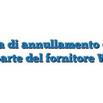 Lettera di annullamento ordine da parte del fornitore Word