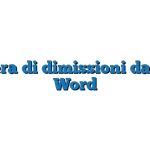 Lettera di dimissioni da club Word