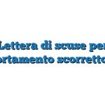 Lettera di scuse per comportamento scorretto Word