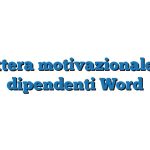 Lettera motivazionale ai dipendenti Word