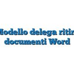 Modello delega ritiro documenti Word