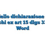 Modello dichiarazione altri incarichi ex art 15 dlgs 33/2013 Word