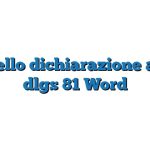 Modello dichiarazione art 14 dlgs 81 Word