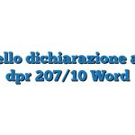 Modello dichiarazione art 90 dpr 207/10 Word