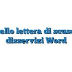 Modello lettera di scuse per disservizi Word