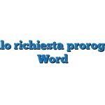 Modello richiesta proroga PON Word